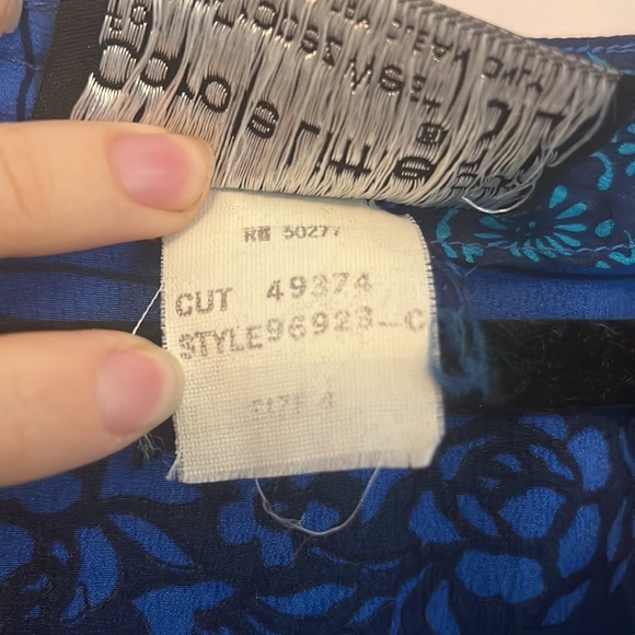 100% silk vintage 2 piece set - wide leg culottes w pockets & short sleeve top - Picture 15 of 15